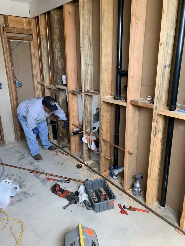 Commercial rough-in plumbing for Water Heater Replacement in Clayton Manor